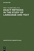 PDF Exact Methods in the Study of Language and Text von 