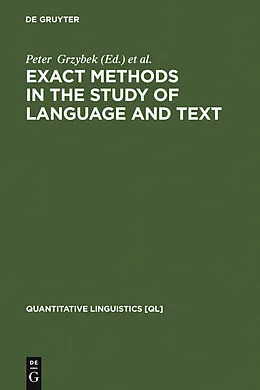 PDF Exact Methods in the Study of Language and Text von 