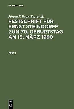 E-Book (pdf) Festschrift für Ernst Steindorff zum 70. Geburtstag am 13. März 1990 von 