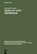 E-Book (pdf) Gericht und Gemeinde von Matthias Konradt