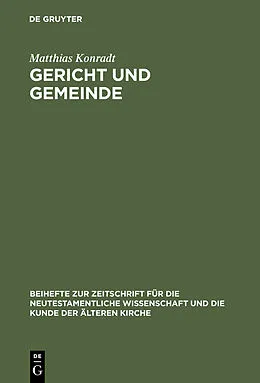 E-Book (pdf) Gericht und Gemeinde von Matthias Konradt