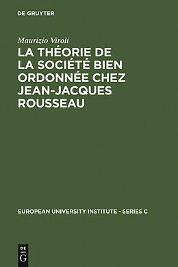 eBook (pdf) La théorie de la société bien ordonnée chez Jean-Jacques Rousseau de Maurizio Viroli