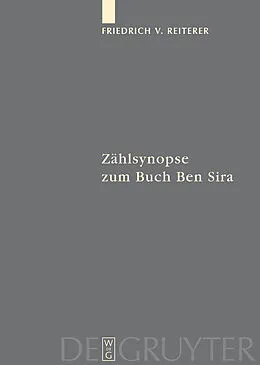 E-Book (pdf) Zählsynopse zum Buch Ben Sira von 