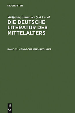 E-Book (pdf) Die deutsche Literatur des Mittelalters / Handschriftenregister von 