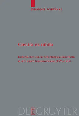 PDF Creatio ex nihilo von Johannes Schwanke