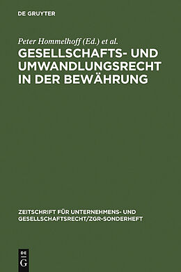 E-Book (pdf) Gesellschafts- und Umwandlungsrecht in der Bewährung von 