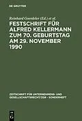 PDF Festschrift für Alfred Kellermann zum 70. Geburtstag am 29. November 1990 von 