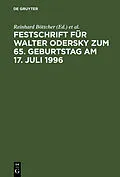 PDF Festschrift für Walter Odersky zum 65. Geburtstag am 17. Juli 1996 von 
