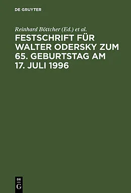 PDF Festschrift für Walter Odersky zum 65. Geburtstag am 17. Juli 1996 von 