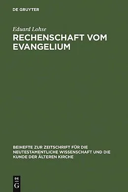 PDF Rechenschaft vom Evangelium von Eduard Lohse