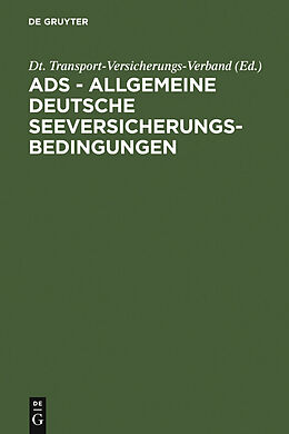 E-Book (pdf) ADS - Allgemeine Deutsche Seeversicherungs-Bedingungen von 