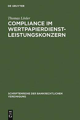 E-Book (pdf) Compliance im Wertpapierdienstleistungskonzern von Thomas Lösler