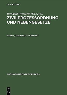 E-Book (pdf) Zivilprozessordnung und Nebengesetze / §§ 704807 von 