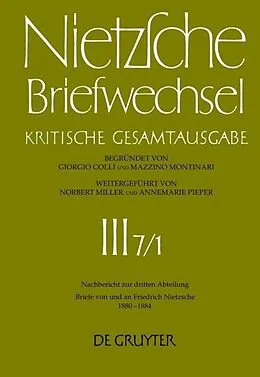 E-Book (pdf) Briefe von und an Friedrich Nietzsche Januar 1880 - Dezember 1884 von Renate Müller-Buck, Holger Schmid
