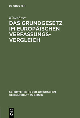 E-Book (pdf) Das Grundgesetz im europäischen Verfassungsvergleich von Klaus Stern