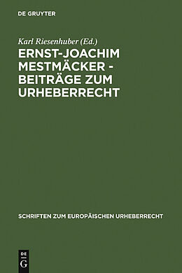 E-Book (pdf) Ernst-Joachim Mestmäcker - Beiträge zum Urheberrecht von 