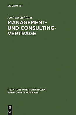 E-Book (pdf) Management- und Consulting-Verträge von Andreas Schlüter