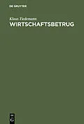 PDF Wirtschaftsbetrug von Klaus Tiedemann