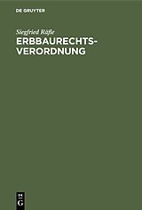 E-Book (pdf) Erbbaurechtsverordnung von Siegfried Räfle