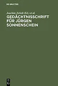 PDF Gedächtnisschrift für Jürgen Sonnenschein von 