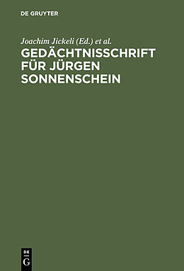 E-Book (pdf) Gedächtnisschrift für Jürgen Sonnenschein von 