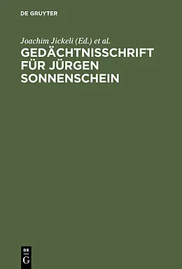 PDF Gedächtnisschrift für Jürgen Sonnenschein von 