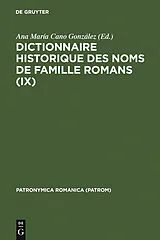 E-Book (pdf) Dictionnaire historique des noms de famille romans (IX) von 