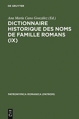 eBook (pdf) Dictionnaire historique des noms de famille romans / Dictionnaire historique des noms de famille romans (IX) de 