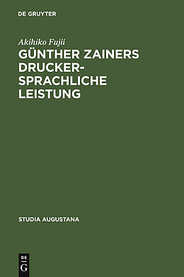 E-Book (pdf) Günther Zainers druckersprachliche Leistung von Akihiko Fujii