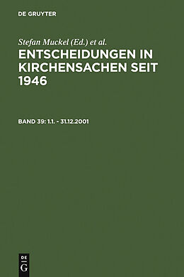 E-Book (pdf) Entscheidungen in Kirchensachen seit 1946 / 1.1. - 31.12.2001 von 