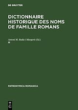 eBook (pdf) Dictionnaire historique des noms de famille romans / Dictionnaire historique des noms de famille romans (III) de 