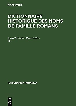 eBook (pdf) Dictionnaire historique des noms de famille romans / Dictionnaire historique des noms de famille romans (III) de 