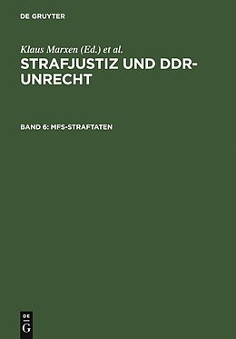 E-Book (pdf) Strafjustiz und DDR-Unrecht / MfS-Straftaten von Klaus Marxen, Gerhard Werle