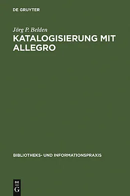 PDF Katalogisierung mit Allegro von Jörg P. Belden