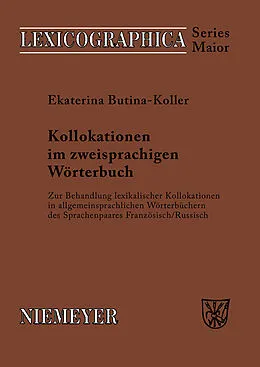 PDF Kollokationen im zweisprachigen Wörterbuch von Ekaterina Butina-Koller