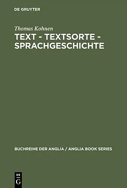 PDF Text  Textsorte  Sprachgeschichte von Thomas Kohnen