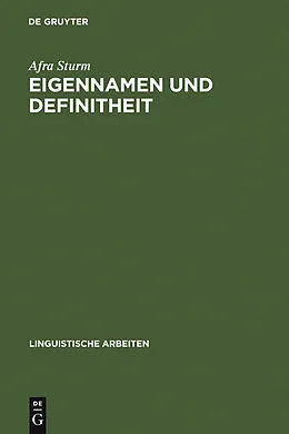 E-Book (pdf) Eigennamen und Definitheit von Afra Sturm