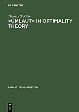 eBook (pdf) >Umlaut< in Optimality Theory de Thomas B. Klein