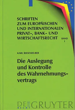 E-Book (pdf) Die Auslegung und Kontrolle des Wahrnehmungsvertrags von Karl Riesenhuber