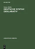 PDF Deutsche Syntax deklarativ von Stefan Müller