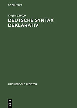 PDF Deutsche Syntax deklarativ von Stefan Müller