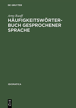 E-Book (pdf) Häufigkeitswörterbuch gesprochener Sprache von Arno Ruoff