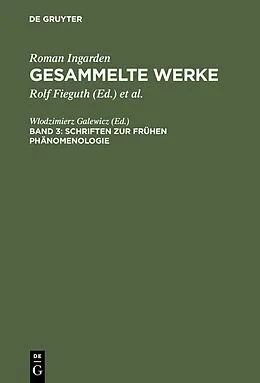 E-Book (pdf) Schriften zur frühen Phänomenologie von 
