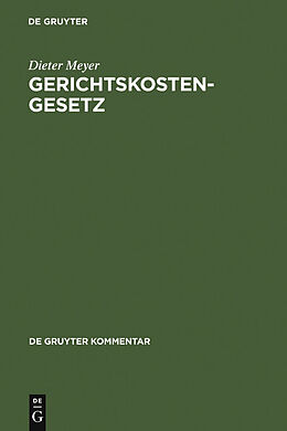 E-Book (pdf) Gerichtskostengesetz von Dieter Meyer
