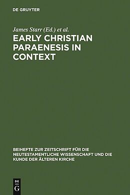 E-Book (pdf) Early Christian Paraenesis in Context von 