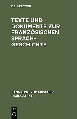 E-Book (pdf) Texte und Dokumente zur französischen Sprachgeschichte von 