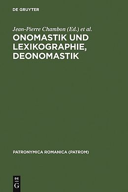 eBook (pdf) Dieter Kremer: Onomastik / Onomastik und Lexikographie. Deonomastik de 