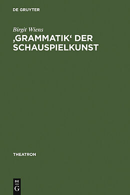 E-Book (pdf) 'Grammatik' der Schauspielkunst von Birgit Wiens