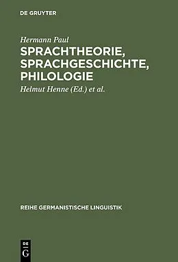 E-Book (pdf) Sprachtheorie, Sprachgeschichte, Philologie von Hermann Paul