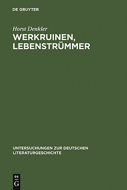 E-Book (pdf) Werkruinen, Lebenstrümmer von Horst Denkler